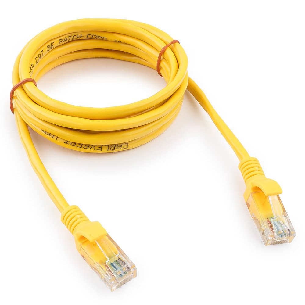 Cable  Patch cord  UTP 5e-Cat  2 m Cablexpert PP12-2M/Y, желтый
