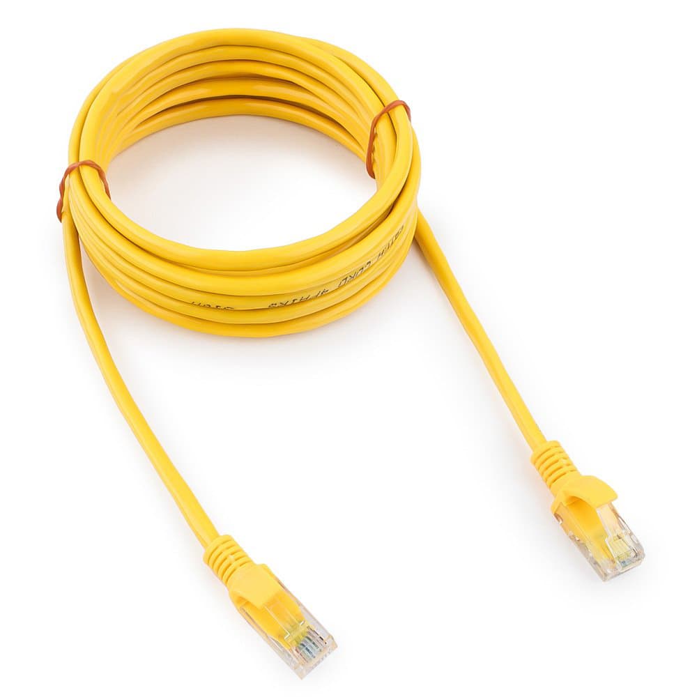 Cable  Patch cord  UTP 5e-Cat  3 m Cablexpert PP12-3M/Y, желтый