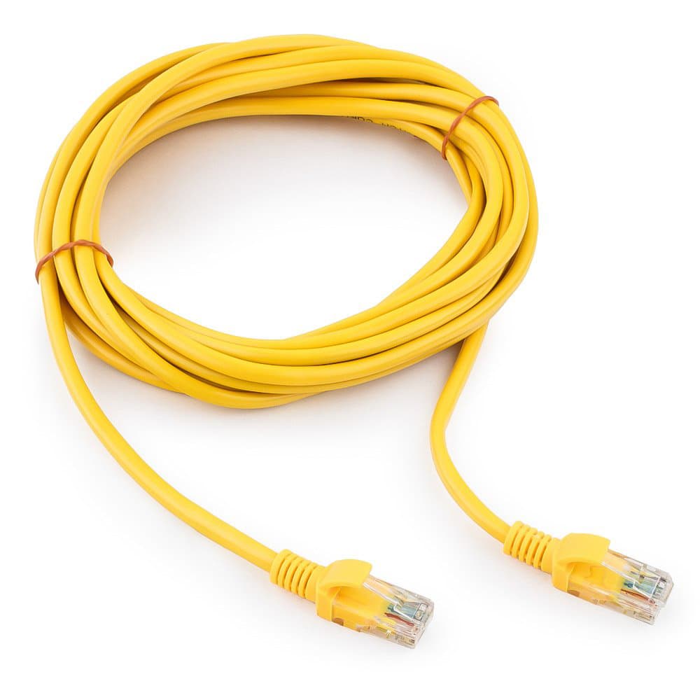 Cable  Patch cord  UTP 5e-Cat  5 m Cablexpert PP12-5M/Y, желтый