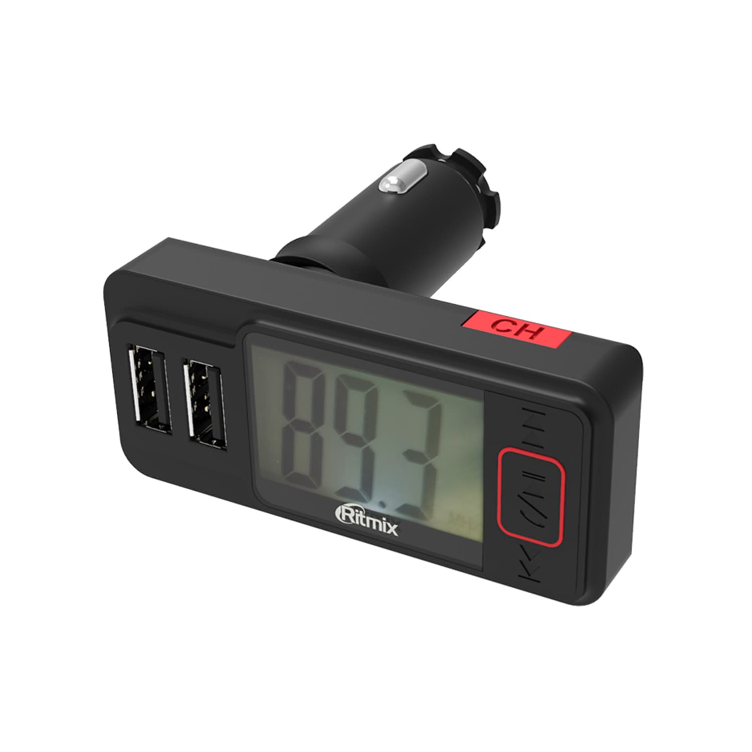 MP3 car BT/FM modulator + USB charger, Ritmix FMT-A775, USB/mSD/AUX -> MP3 player, LCD, 5V/2.1A, IR
