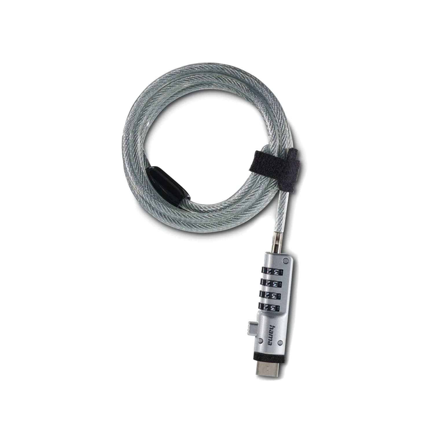 Security lock for notebook, Hama 00054117, кодовый замок (4 цифры), USB. 1.8 м