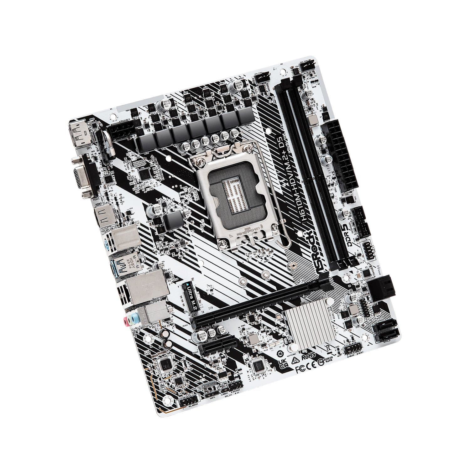 MB Socket1700, MATX, iH610 (VGA+HDMI), ASRock H610M-HDV/M.2+ D5, 2DDR5, PCIx16, 2PCIx1