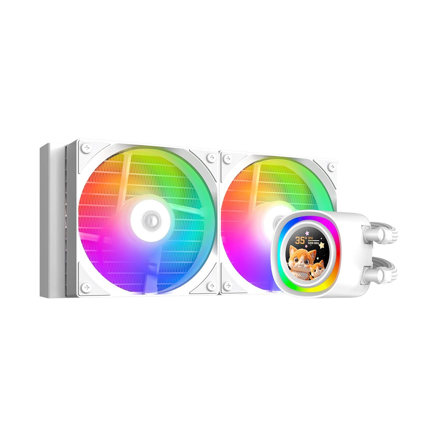 Water Cooler ID-Cooling FX240 LCD WHITE, for S1851/1700/1200/115X/AMD