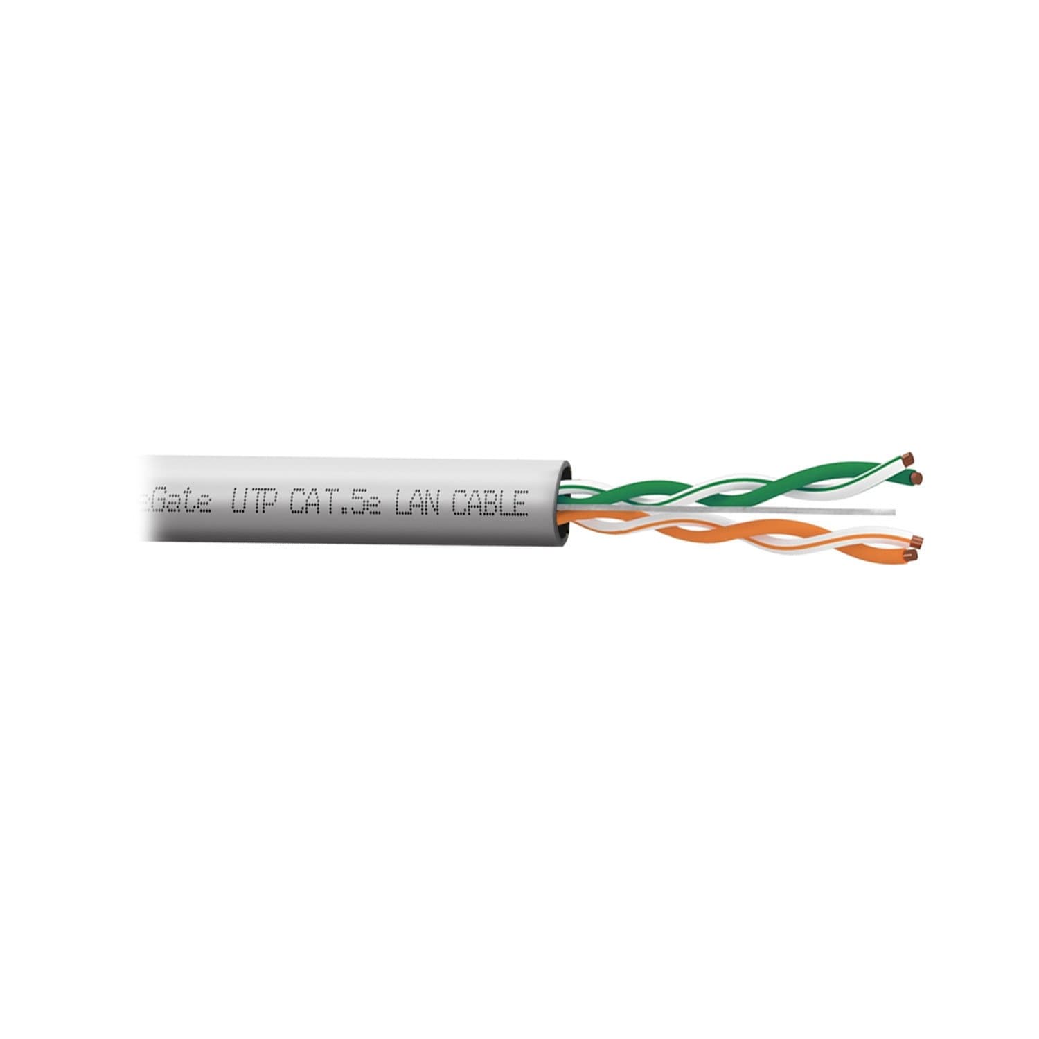 Cable UTP, ExeGate UTP-2-C5e-CU-S24-IN-PVC-GY-305-FLUKE, бухта (~305м)