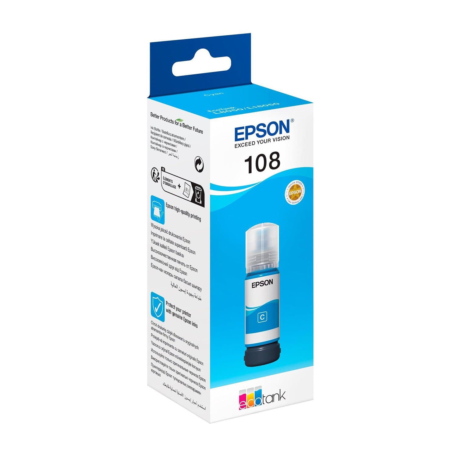 Ink Cartridge Epson, C13T09C24A 108 EcoTank, blue