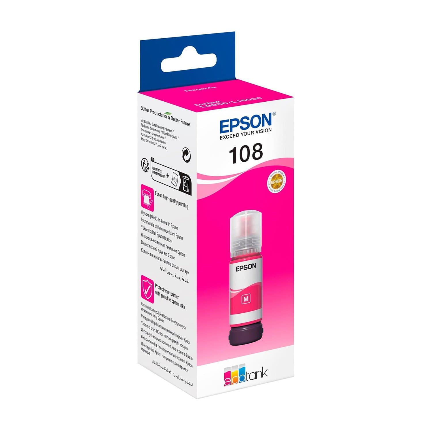 Ink Cartridge Epson, C13T09C34A 108 EcoTank, purple