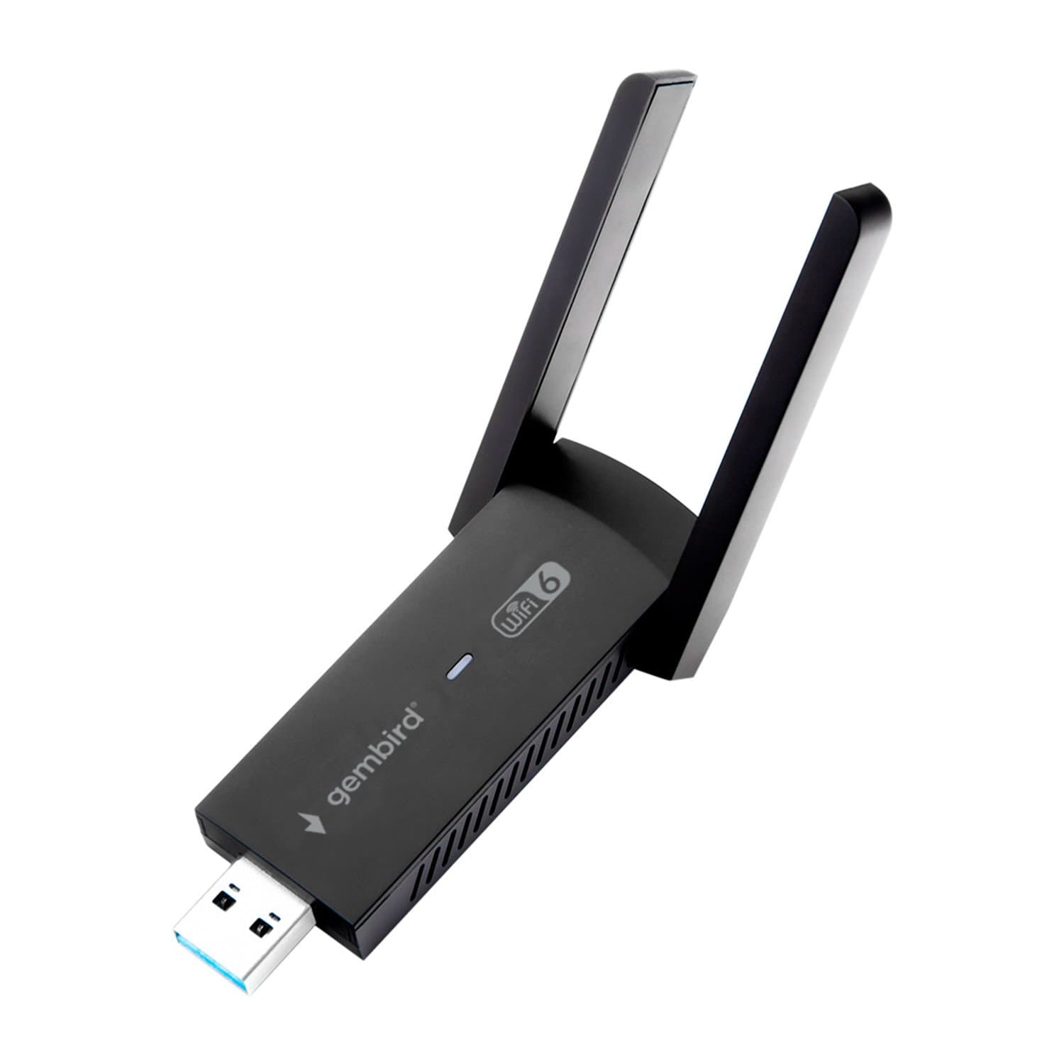 Wireless LAN USB adapter, Gembird WNP-UA-014, WiFi 6, USB