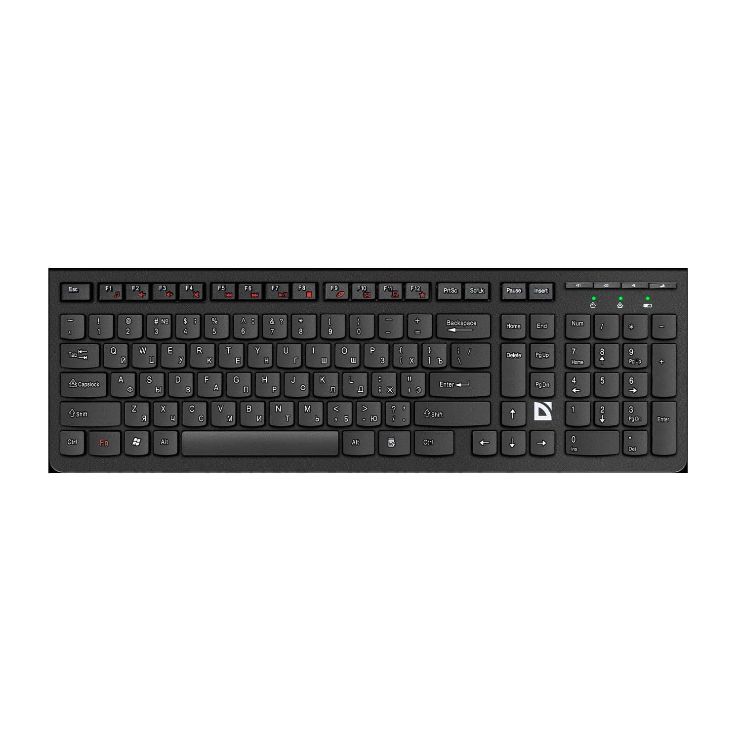 KeyBoard  USB, Defender UltraMate SM-535, wireless, 2AAA, black, (45535)