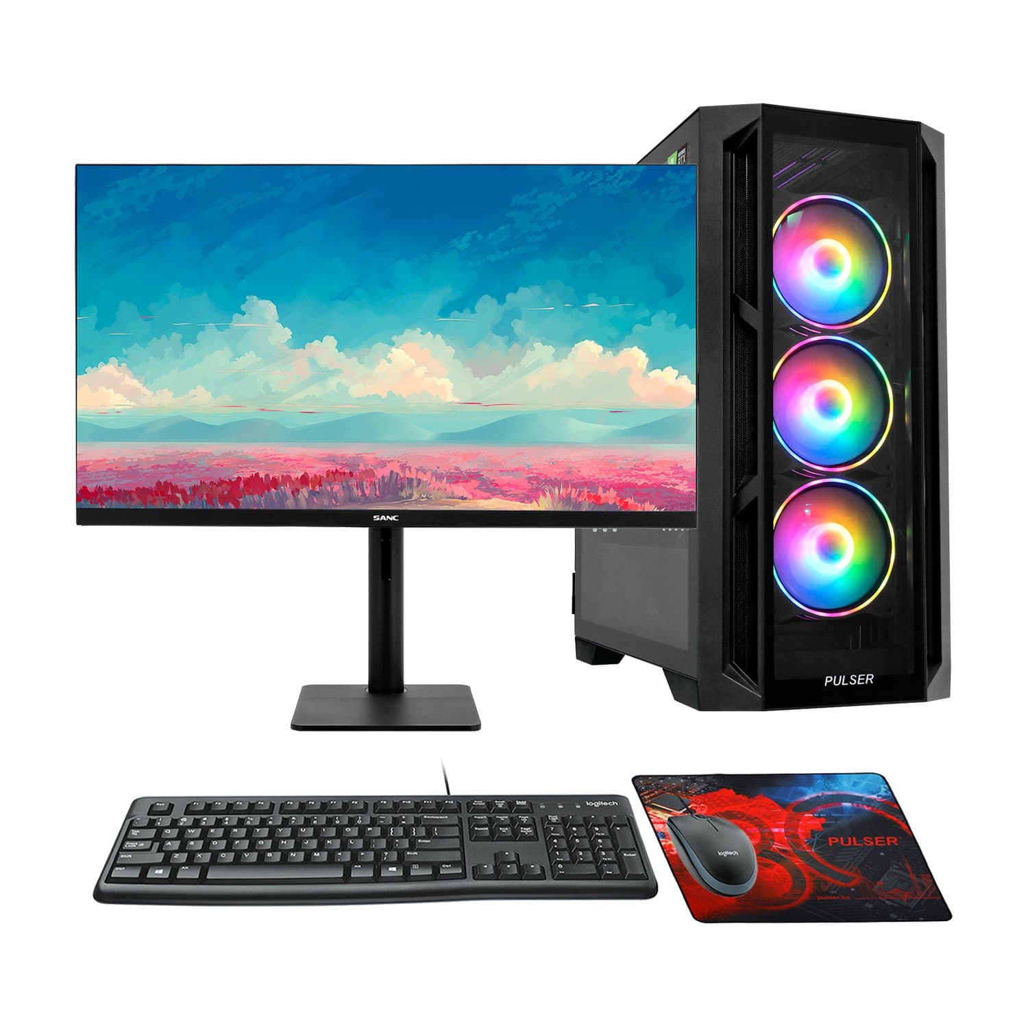 Core i5-14400F-2.5GHz/B760/RAM 32GB/SSD 1TB (M.2)/RTX5060Ti-16GB/no DVD/700W//Монитор 27" Sanc 280H