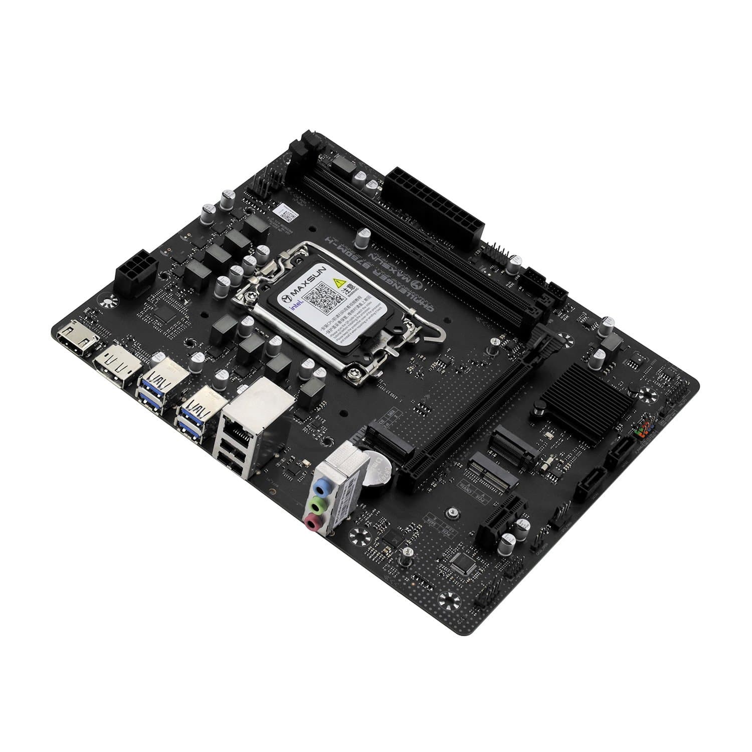 MB Socket1700, MATX, iB760 (DP+HDMI), MaxSun Challenger B760M-H, 2DDR4, PCIx16, PCIx1
