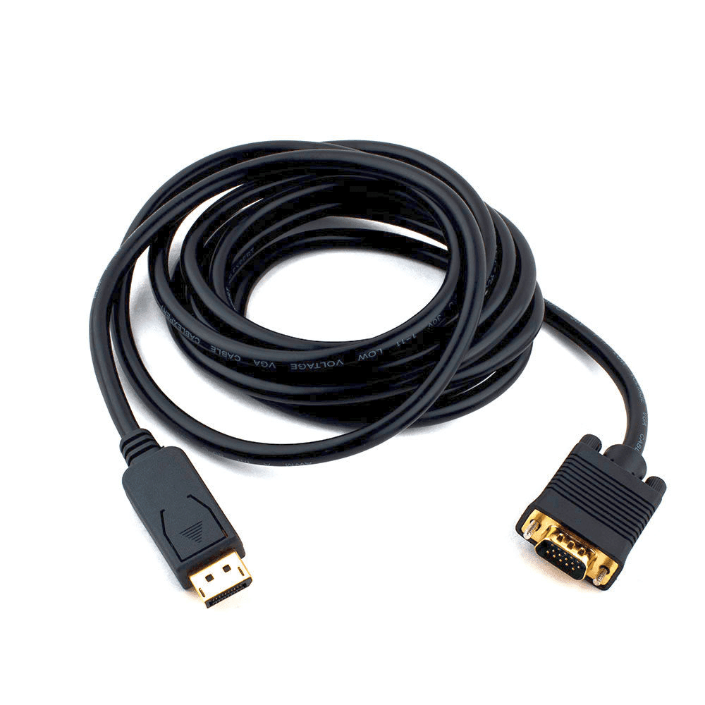 Кабель DisplayPort->VGA Cablexpert CCP-DPM-VGAM-10, 20M/15M, экран, 3м, черный, пакет