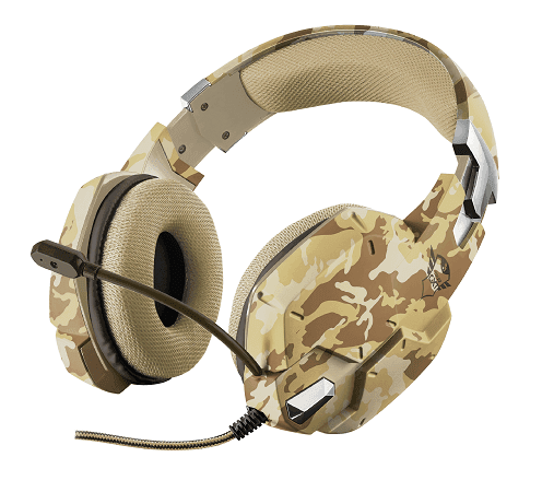 Наушники гарнитура игровая Trust GXT 322D CARUS HEADSET desert camo
