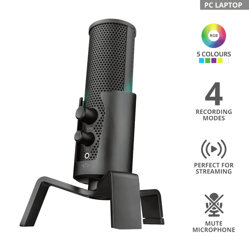 Студийный USB-микрофон Trust GXT 258 Fyru 4 in 1 Streaming