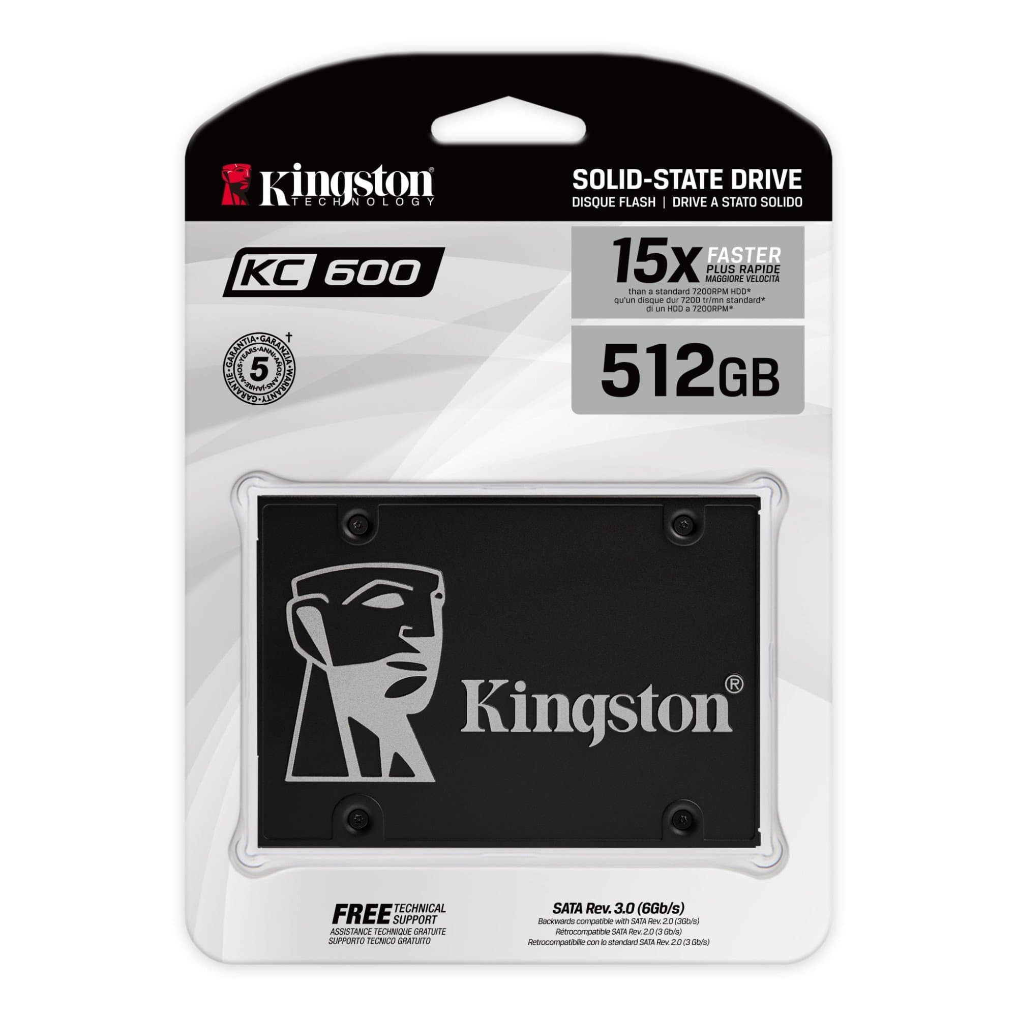 Твердотельный накопитель SSD Kingston SKC600/512G SATA III 2.5"