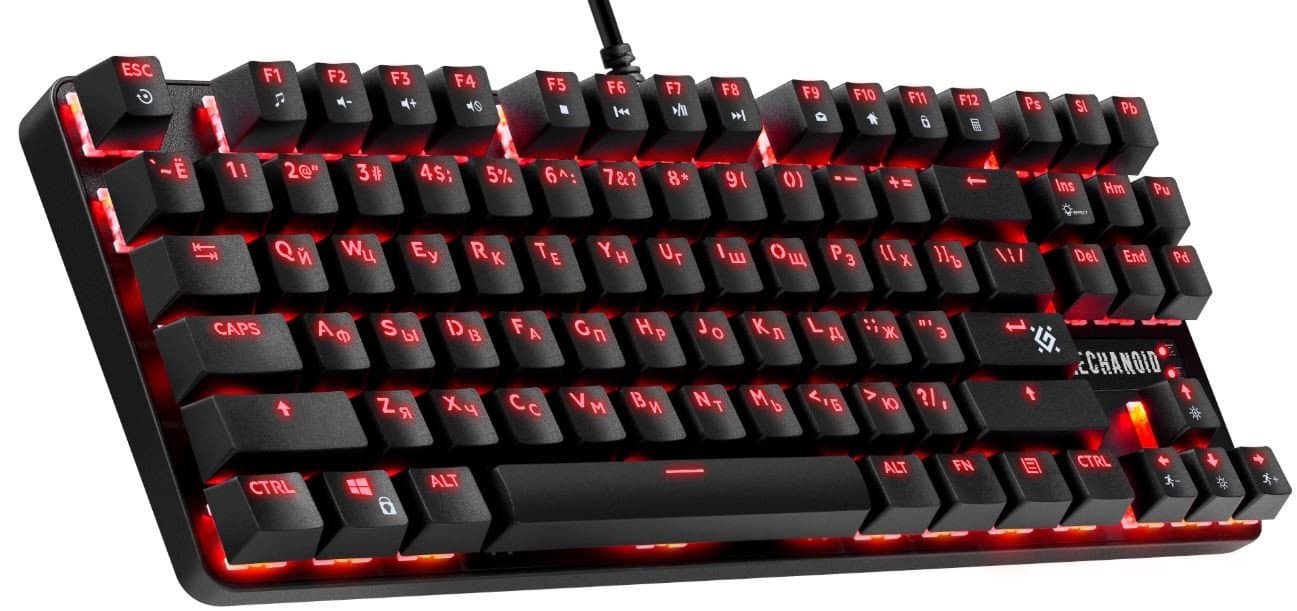Клавиатура игровая механическая Defender Mechanoid GK-581 RU черный