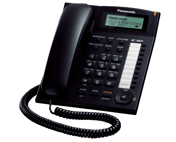 KX-TS2388 Проводной телефон (RUB) Черный