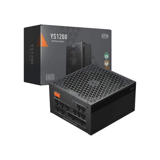 Блок питания PCCooler 1200W, YS1200, Full Modular, 80+ GOLD, ≥92%, Fan 135mm, Черный, P5-YS1200-G1F