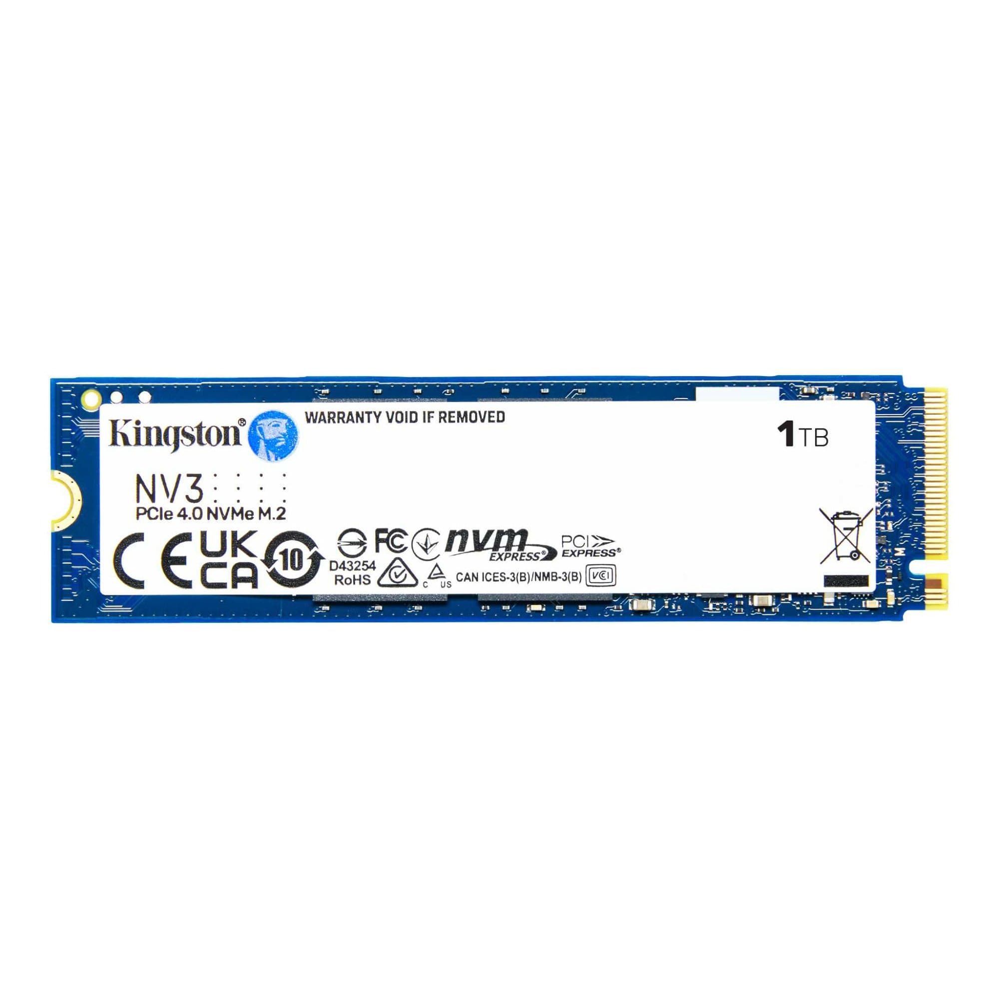 Твердотельный накопитель SSD Kingston NV3 SNV3S/1000GBK 1000GB M.2 NVMe PCIe 4.0x4 6000/4000Мб/сBULK