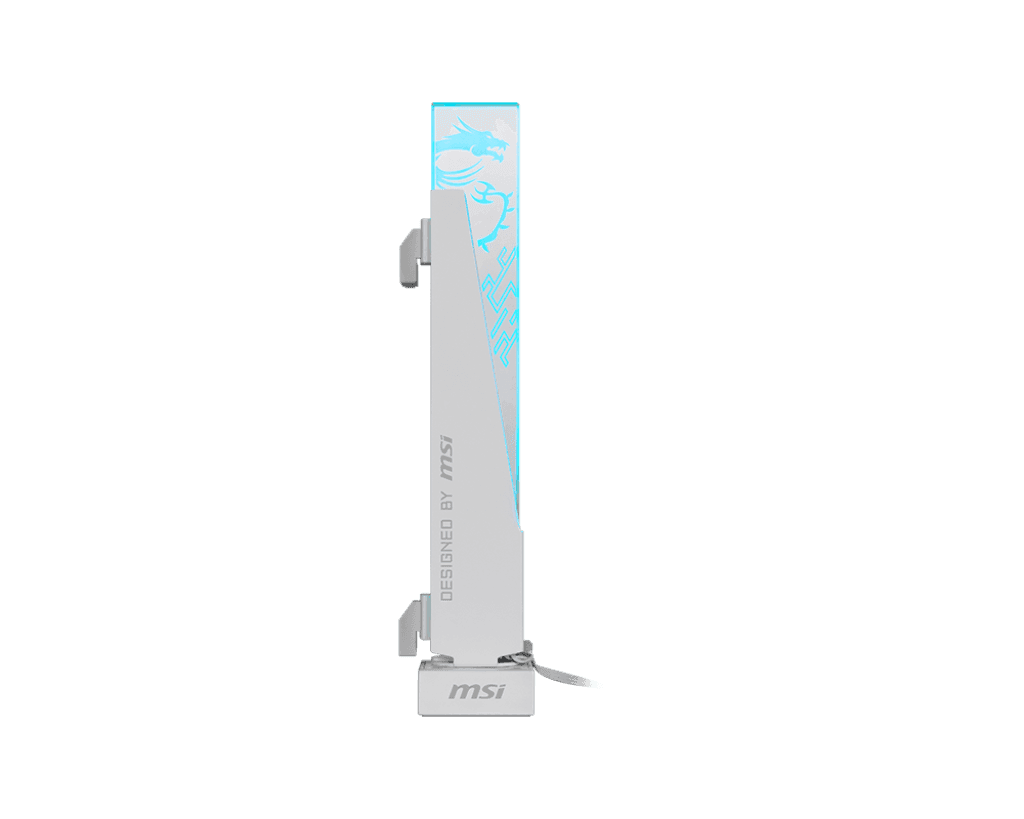 Вертикальный ARGB держатель Видеокарты MSI MPG ARGB GRAPHICS CARD STAND 3-pin ARGB White