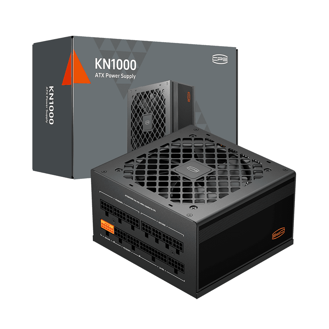 Блок питания PCCooler 1000W, KN1000, Full Modular, 80+ GOLD, ≥90%, Fan 120mm, Черный, P3-KN1000-G1F