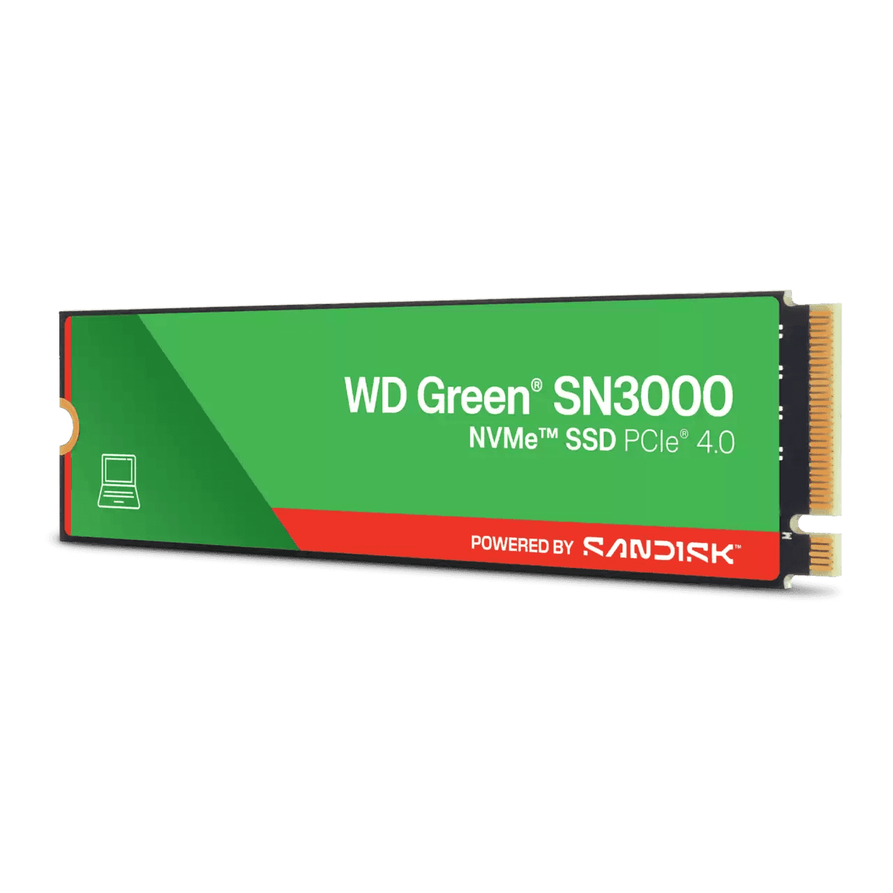 Твердотельный накопитель 1000GB SSD WD GREEN SN3000 M.2 2280 NVMe 4.0 R5000/W4200MB/s WDS100T4G0E