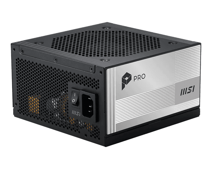 Блок питания MSI 1000W, PRO A1000PL PCIE5, Full Modular, ATX, 80+ PLATINUM, >92%, Fan 120mm, Черный
