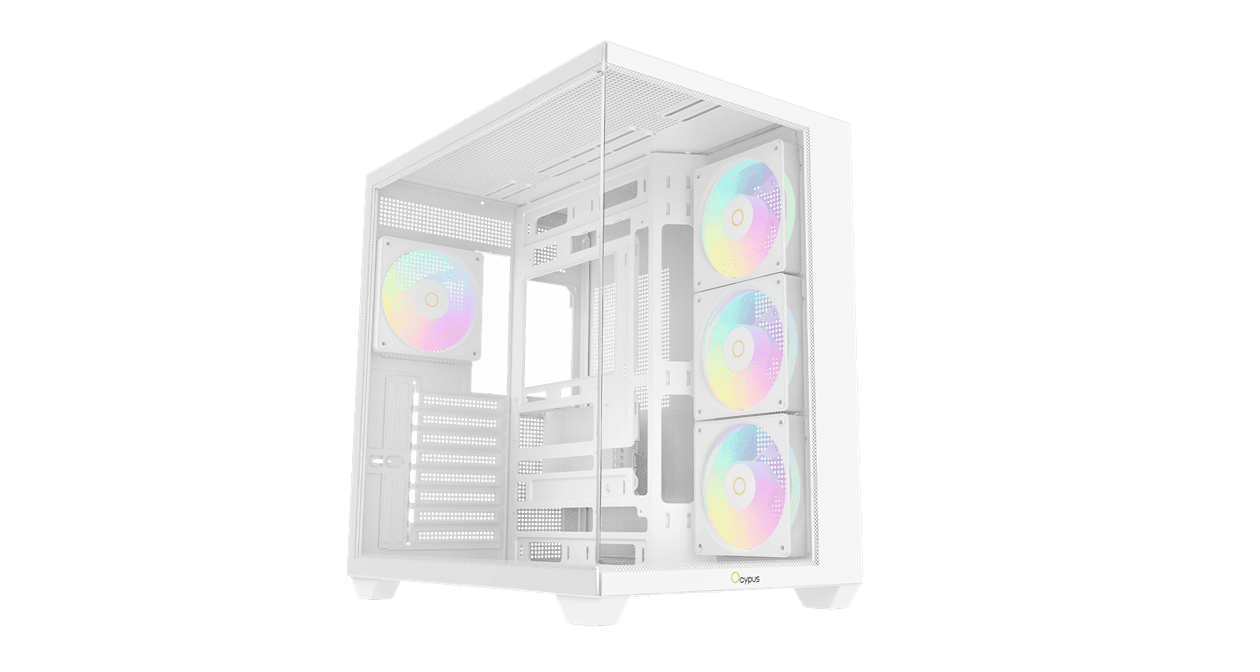 Корпус Ocypus Gamma C74 WH ARGB ATX/mATX/mini-ITX 2xUSB3.0 1xType-C Белый Gamma-C74-WHD400XX-GL