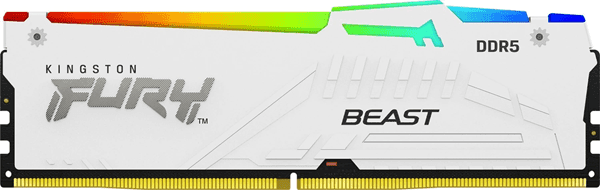 Оперативная память  32GB DDR5 5200MHz Kingston FURY Beast White RGB XMP CL40 KF552C40BWA-32