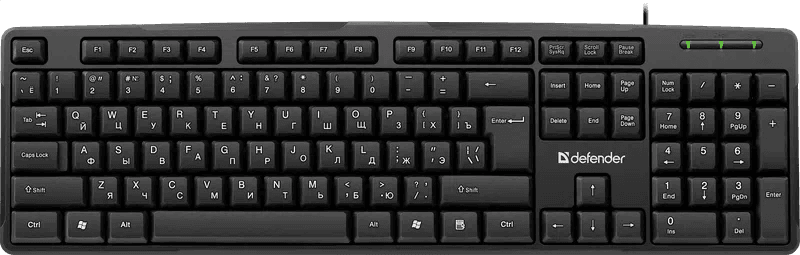 Клавиатура проводная Defender Next HB-440 (Черный), USB, ENG/RUS,стандарт, НОВИНКА!