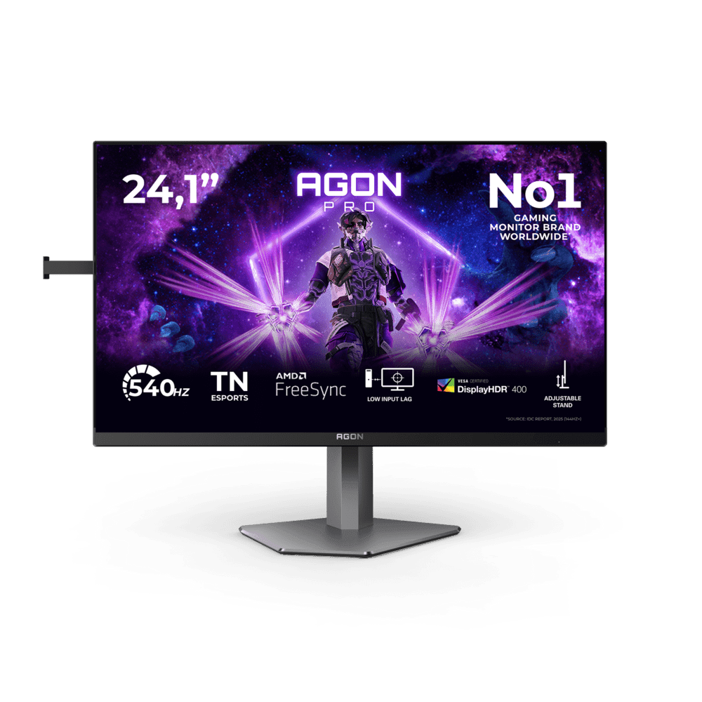 Монитор Игровой 24,1" AOC AG246FK TN 1920x1080 540Hz 0,3ms 400cd/m2 1000:1 2xHDMI DP 4xUSB Черный