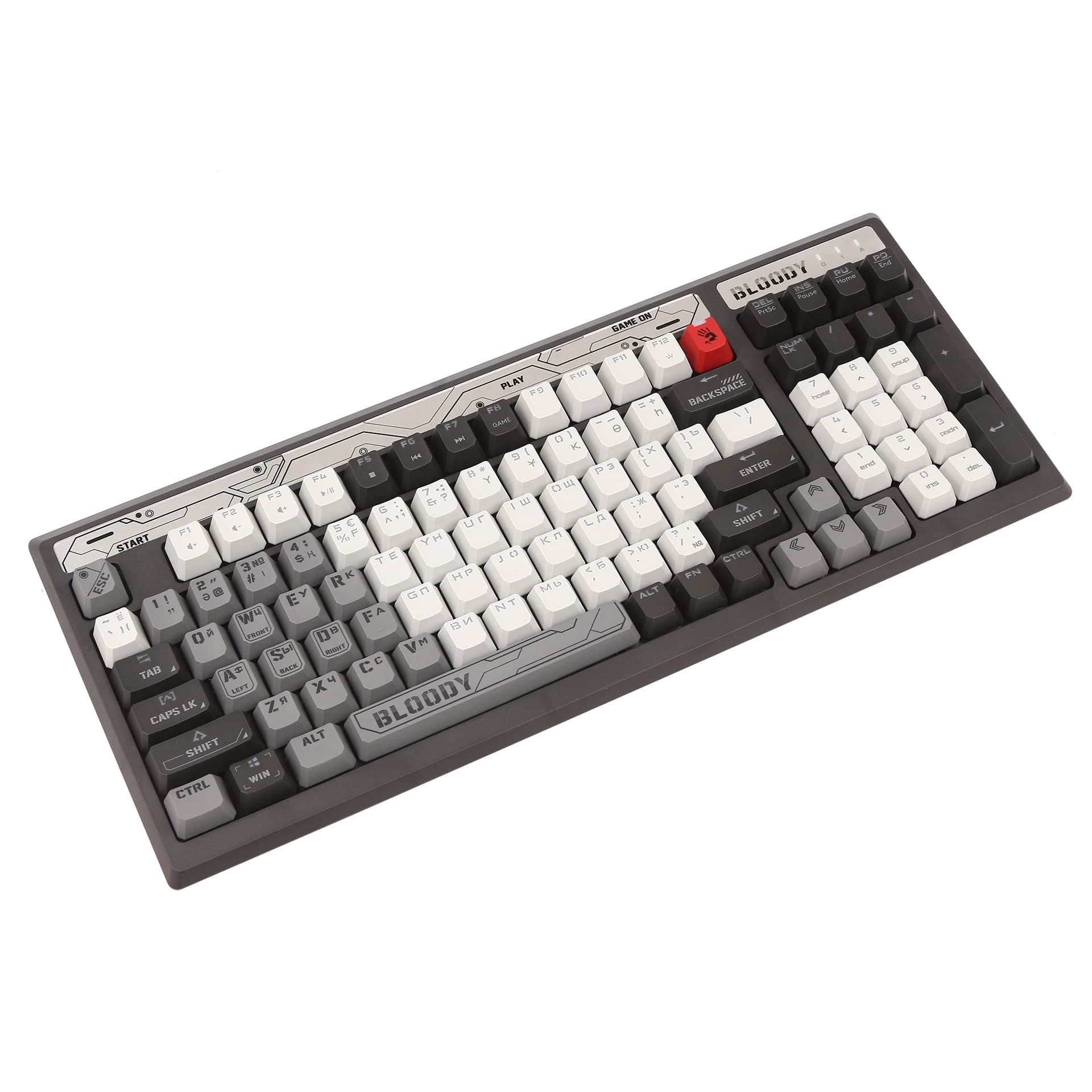 Клавиатура A4Tech Bloody B950, Warrior Grey, USB