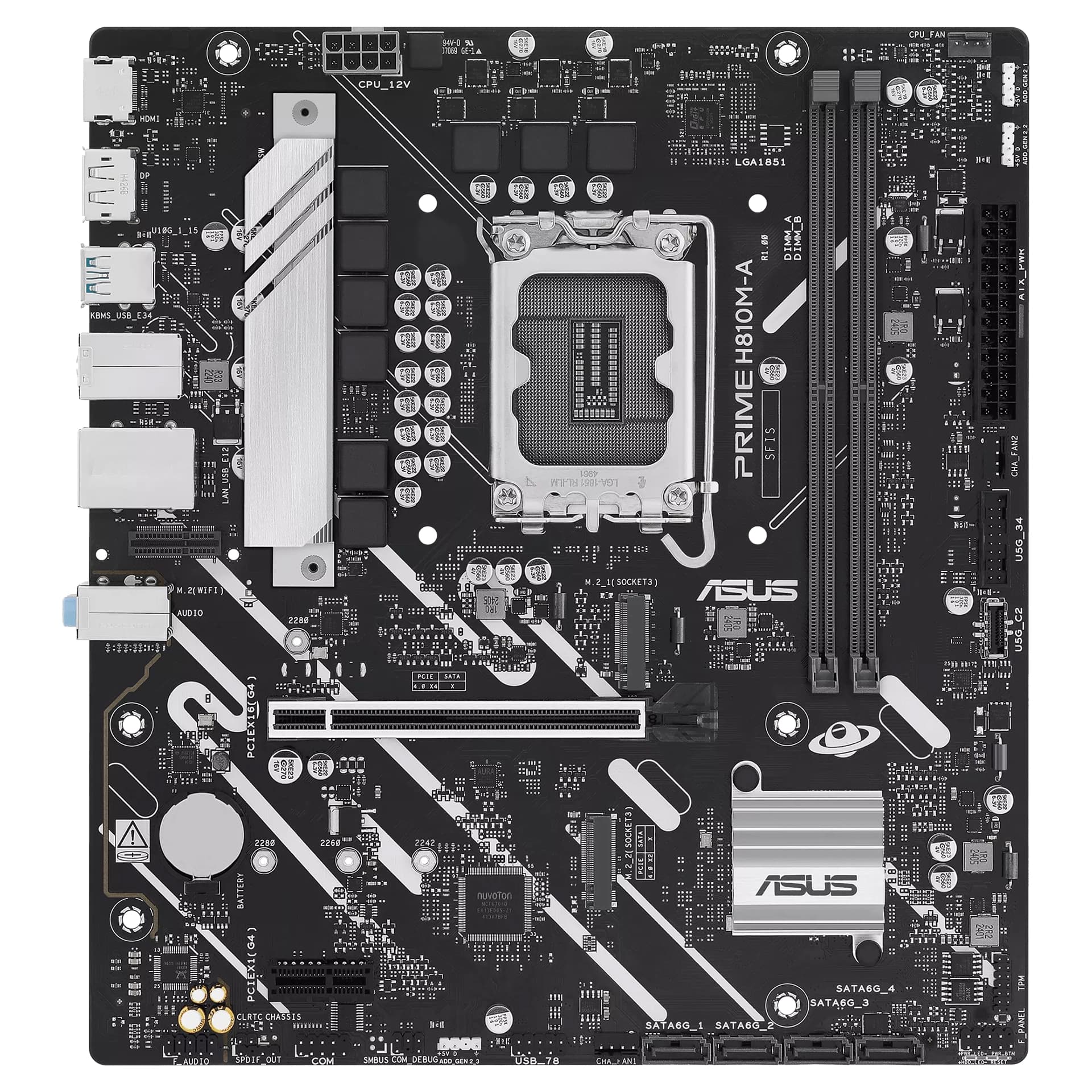 Материнская плата ASUS Prime H810M-A CSM, LGA1851