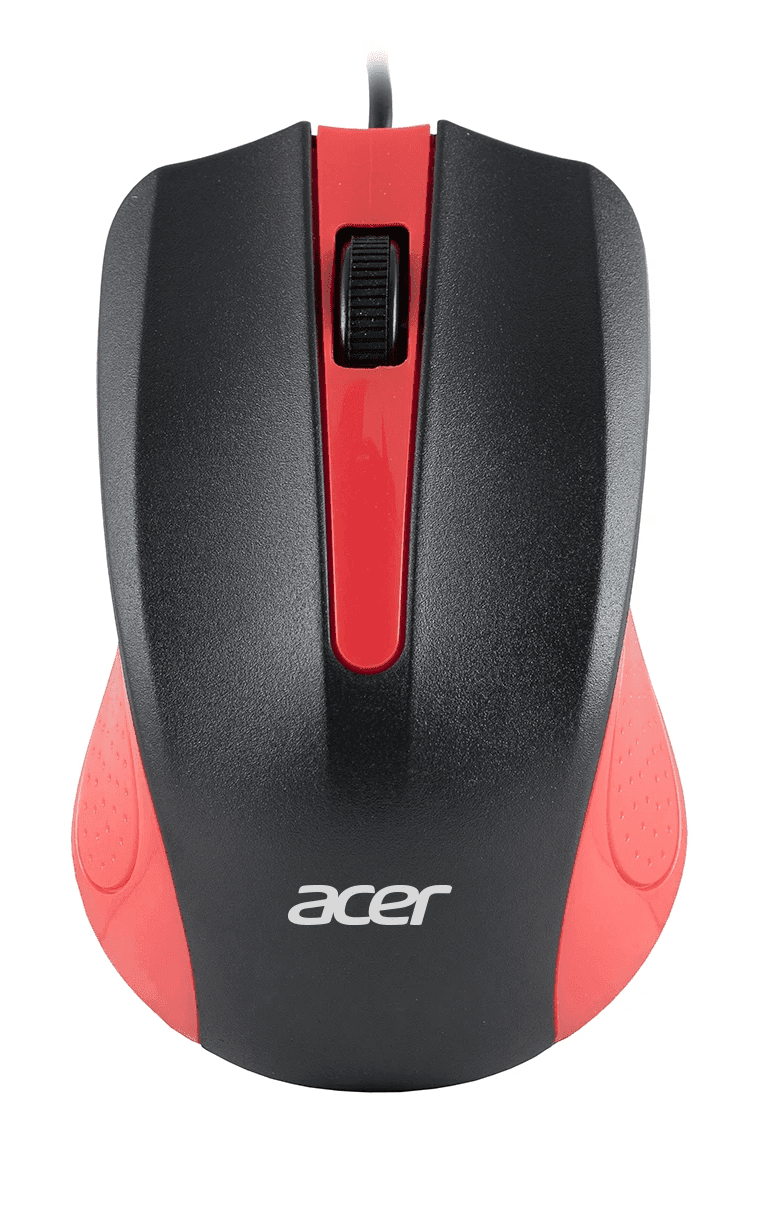 Мышь Acer OMW012 черный/красный оптич. 1200dpi USB 3but (ZL.MCEEE.003)